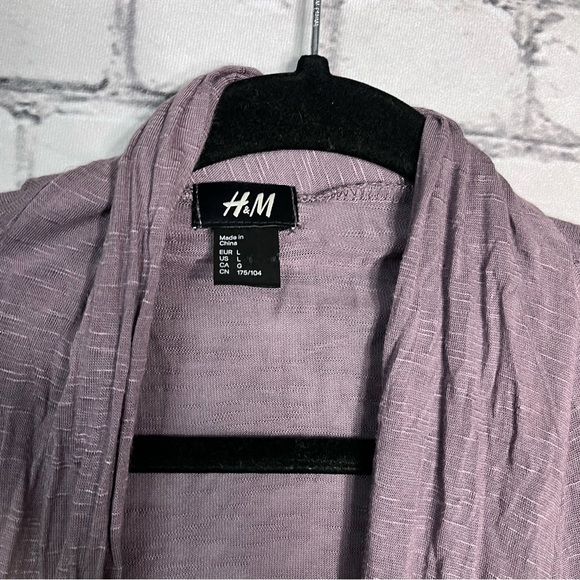 ₽🌼3/$30🌼H&M Beige Open Front Lightweight Long Sleeve Cardigan Size Large - Picture 6 of 14